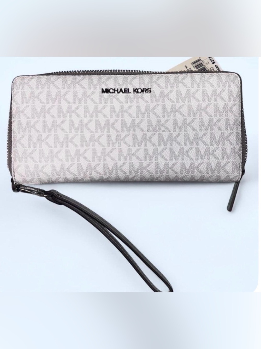 NWT Michael Kors Jet Set Travel Continental Leather Wallet Wristlet Bright White - Picture 5 of 7